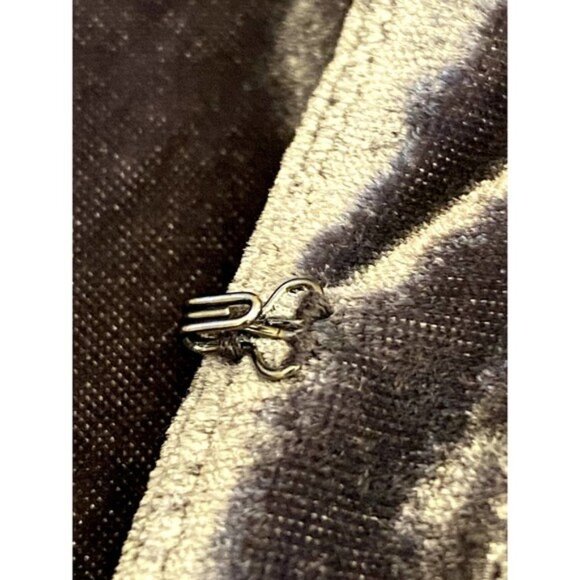 Sigrid Olsen Signature Gray Floral Embroidered Velvet Jacket Women's Sz M - Picture 9 of 12